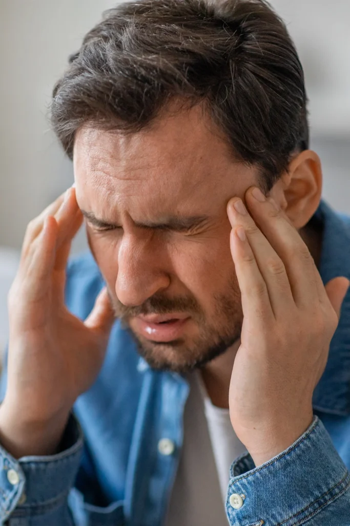 Man Suffers From A Migrane